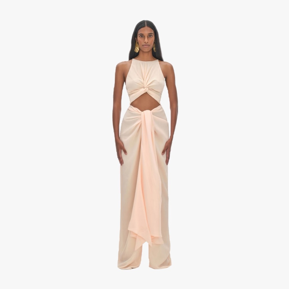 ANDREA IYAMAH AMINATA CHAMPAGNE JUMPSUIT SIZE XS